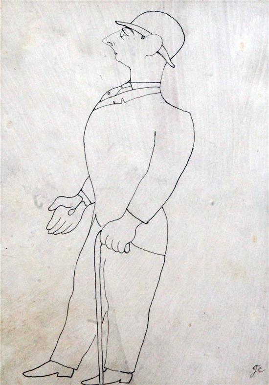 § Jean Cocteau (1889-1963) Portrait of Jean Hugo, 10 x 7in.